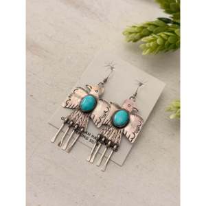 Pendentif Thunderbird en argent sterling et turquoise Kingman Vernon Begay - Product Image 3