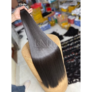 Paquetes de color natural recto de hueso de cabello crudo más vendidos con cierre para hacer pelucas de cabello humano real - Product Image 1