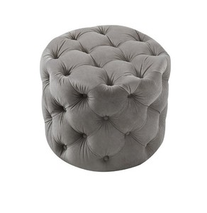 Repose-pieds en laine de couleur blanche, Pouf rond Simple et élégant pour enfants, tabouret design pour meubles de salon de luxe - Product Image 3