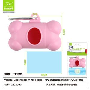 1 rouleau de sacs à excréments pour chien avec distributeur pour l'élimination des déchets d'animaux - Product Image 1