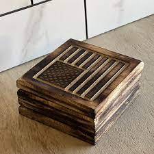 Posavasos de Madera de Nogal Hechos a Mano por HF Crafts, Estilo Clásico con Patrones Únicos, Posavasos para Ocasiones Especiales al por Mayor por HF CRAFTS - Product Image 6