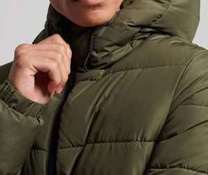<b>Top</b> Selling Zipper Style Hooded Puffer Jacket For Men 100% Polyester Fabric Long Sleeve Lightweight <b>Bubble</b> Jacket For Winter Use - Product Image 3