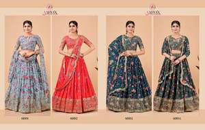 Lehenga-traje de diseñador de imitación para mujer, Georgette con bordado de ropa de trabajo, con blusa y Dupatta, fabricante de moda - Product Image 2