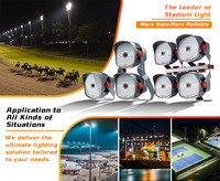 Proyectores LED de 1000W/1200W/1600W con Certificación RoHS CE y Grado de Impermeabilidad IP67 Probado para Estadios, Campos de Béisbol y Barcos de Pesca