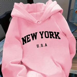 เสื้อสเวตเตอร์ขนแกะแบบสวมหัวมีฮู้ดสำหรับผู้ชายเสื้อกันหนาวแบบสวมหัวสไตล์เรียบ/เปล่า - Product Image 1