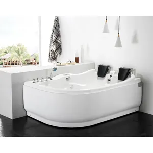 Meilleure vente Baignoire de massage tourbillon pour 2 personnes (GM-06798) avec accoudoir et robinet L1800 x 1210x730mm