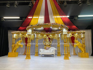 Última Boda Romana FRP Mandap EE. UU. Tradicional Ronda Boda Hindú Mandapaam Personalizable Blanco Boda Canopy Por DST Exports - Product Image 6