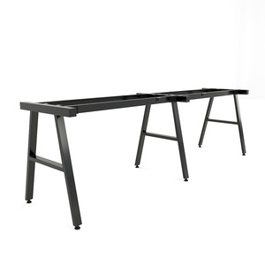 Escritorio Minimalista de Madera de Caucho para 2 Personas con Patas de Hierro, 240x60cm, para Estudio y Oficina - Product Image 6