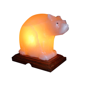 Forma de cabeza de caballo Sal del Himalaya Lámpara con forma de animal Cristal Rosa Roca Sal Luz de noche Lámpara purificadora de aire animal - Product Image 1