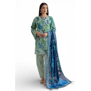 ชุดสูทผ้าลอนปักลายพิมพ์ 3 ชิ้นสำหรับผู้หญิง พร้อมผ้าคลุมไหล่ รุ่น CL-52483 - Product Image 6