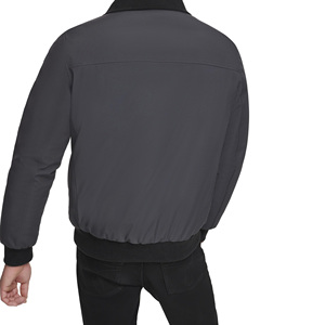 Vente chaude Veste bomber pour homme grande taille Logo personnalisé Saison d'hiver Imperméable Nylon Laine Fermeture éclair Coton Casual Lavé Vente en gros - Product Image 2