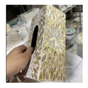 Elegant Mother of Pearl <b>Tissue</b> <b>Holder</b> <b>Box</b> Handmade Mother of Pearl <b>Tissue</b> <b>Holder</b> for Hotel and Restaurant Decor - Product Image 4