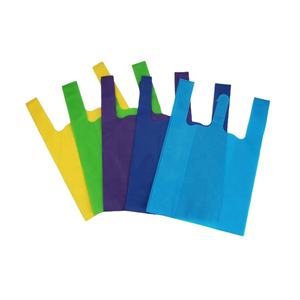 Bolsas de Compra de Tela Ecológica, Bolsas de Plástico Tipo Camiseta con Agradecimiento, Reutilizables, Fábrica en Vietnam - Product Image 1