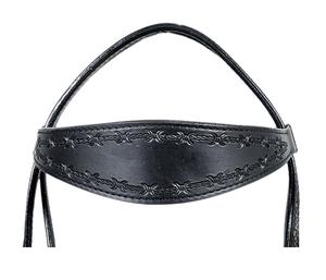 Venta al por mayor PUSHPA OVERSEAS-Conjunto de cabeza de caballo occidental de color personalizado-Cabestro de cuello de pecho de cuero crudo cómodo - Product Image 4