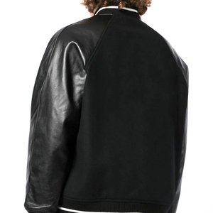 Chaqueta Bomber Varsity Estilo Gótico Personalizable para Hombre, Venta al Por Mayor 2024, Impermeable, Ecológica, Colores Personalizados Disponibles - Product Image 4