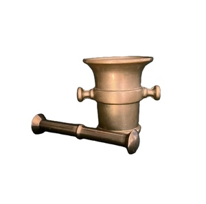 Household Brass Mortar and Pestle for Home Restaurant <b>Kitchen</b> <b>Accessories</b> Herb & Spice Tools Granite Medicine Grinder Masher - Product Image 1