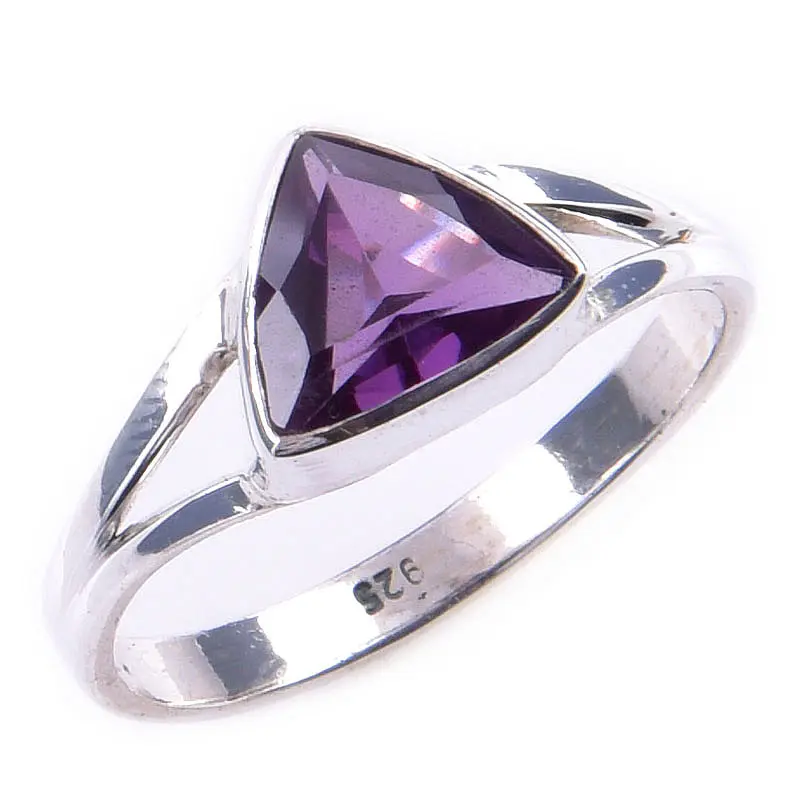 Giáng Sinh Nóng Bán 925 Sterling Silver Alexandrite Đá Quý Nhẫn Phụ Nữ Đồ Trang Sức Handmade Alexandrite Bạc Nhẫn