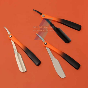 Suministros de peluquero personalizados, maquinilla de afeitar profesional de corte recto para peluquero, maquinilla de afeitar de una sola hoja con logotipo personalizado - Product Image 2