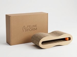 Griffoir pour chat de luxe Amistar de haute qualité, écologique, en carton ondulé, Infinity avec herbe à chat, sans danger pour les chats de toutes tailles - Product Image 2
