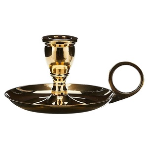 Bougeoirs de décoration gothique en cuivre faits à la main Bougies de pilier de maison rustiques avec finition d'oxyde de poignée de fer pour la décoration de Noël - Product Image 5