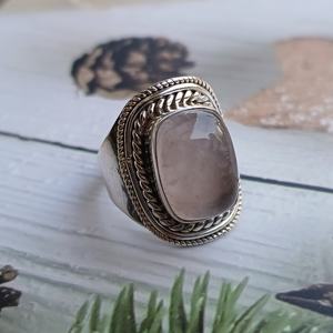 Bulk Wholesale Natural <b>Rose</b> <b>Quartz</b> Gemstone 925 Sterling Silver Handmade <b>Ring</b> Indian Jewelry - Product Image 1