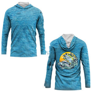 Fishing <b>Shirts</b> Men Long Sleeve Crewneck Sweatshirt Outdoor <b>Uv</b> Protection Breathable Fishing Clothing Sublimation jacket - Product Image 3