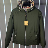 Manteau d'hiver décontracté pour homme en satin respirant 50% anti-plis 300g+ à col en V, motif, avec capuche et poches zippées, chaud