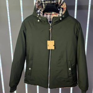 Abrigo de Invierno Informal para Hombre, de Satén, con 50% de Plumón, con Capucha y Bolsillos con Cremallera, Acolchado, Cálido, Estilo Moderno - Product Image 1