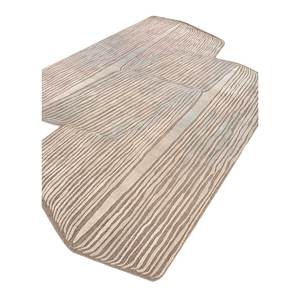 Alfombra Rectangular de Lana y Viscosa Azul Lucido, Tejida a Mano, Modelo Top-258 con Patrón de Rayas, para Pasillo, Sala de Estar y Hogar - Product Image 2