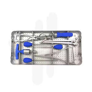 ชุดเครื่องมือผ่าตัดสัตวแพทย์ด้านศัลยกรรมกระดูกและข้อ  แบบใช้แรงดันด้วยมือ  ทำจากสแตนเลส  ชุดสกรูเพดิเคิล  ได้รับการรับรองมาตรฐาน CE สำหรับการผ่าตัด - Product Image 4