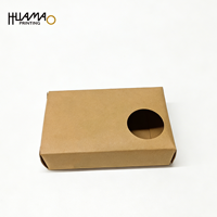 Boîte à savon en papier kraft écologique avec fenêtre circulaire, emballage recyclable pour savon artisanal, spécialités de magasins d'alimentation hors ligne