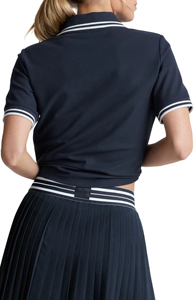 New fashionable 100% cotton womens polo 230 GSM Custom screen printed logo breathable slim fit 3 button womens polo shirt - Product Image 4