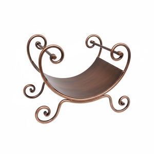 Support de rangement pour bûches de cheminée intérieure et extérieure en métal doré pour usage domestique et jardin - Product Image 6