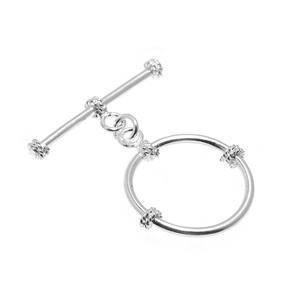 28X37MM Plata antigua Oro oxidado Cobre antiguo Chapado en plata esterlina Forma geométrica Fabricación de joyas Cierre de palanca Prem - Product Image 2