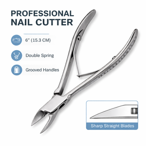 Coupe-cuticules professionnel en acier inoxydable de qualité supérieure avec ressort, outil de manucure et pédicure avec poignée ergonomique - Product Image 6