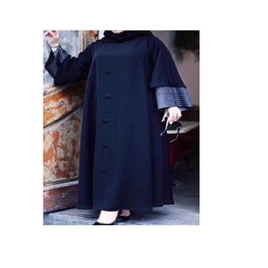 Abaya de couleur noire la plus belle qualité exclusive au design simple Abaya moderne pour femmes pour vêtements musulmans prix de gros - Product Image 4