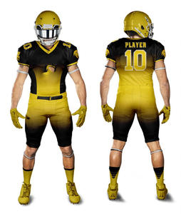 Maillot de football américain personnalisé, impression par transfert thermique, respirant, grande taille, manches courtes, uniforme de football en twill - Product Image 5