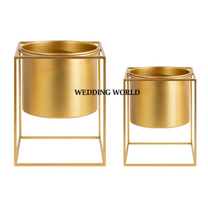 Maceta redonda galvanizada con soporte, maceta hecha a mano de calidad superior, diseño personalizado, maceta de Metal al por mayor - Product Image 2