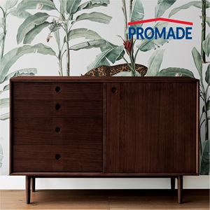 Vernis à bois intérieur personnalisable, à base d'eau, finition satinée, couleur wengé, faible teneur en COV, sans solvant, 375 ml. - Product Image 3