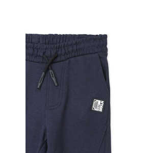 Pantalón azul marino de marca para niños, mallas de algodón con estampado informal, pantalones de chándal rectos con tela suave para el verano para bebés - Product Image 3