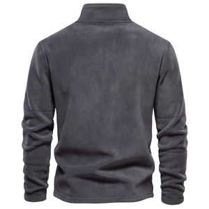 Chaqueta de lana gruesa y cálida de calidad de marca para hombre, jersey con cuello y cremallera, sudadera para hombre, chaqueta de carcasa blanda para hombre - Product Image 3