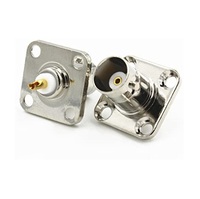 CONECTOR RF BNC HEMBRA 4 HOLE SOLDER Power Solar Plug Terminal Panel Conector Terminales Conector de alta precisión