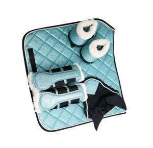 Juego de almohadillas para SILLÍN de caballo con almohadilla acolchada Botas a juego y gorro de oreja de TARIQ MFG CO - Product Image 1