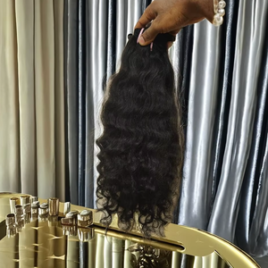 100% cheveux vierges indiens Remy bruts non transformés tissage de cheveux humains doux disponible cuticule alignée bon stock dans toutes les tailles - Product Image 1