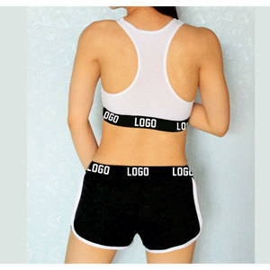 Ensemble de soutien-gorge de sport et short de yoga sans couture avec logo personnalisé OEM, taille plus, avec taille élastique pour femmes - Product Image 3