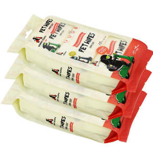 Toallitas de Limpieza para Mascotas con Aroma a Limón Suave OEM, 10 Unidades, 6 Mini Paquetes de 14x15cm, Uso Antiséptico - Product Image 5