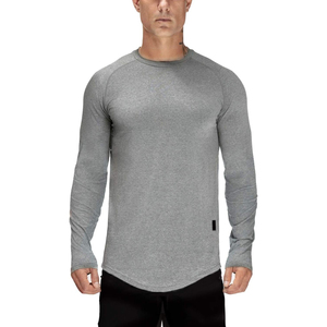 Camisetas de Compresión de Manga Larga Transpirables para Hombre, Color Sólido, Poliéster/Nailon, Ropa Deportiva para Fitness y Running - Product Image 4