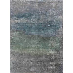 Alfombra de Bambú y Seda Anudada a Mano en Gris y Negro, Diseño Abstracto Afterglow para Uso Doméstico, Alfombras Jaipur US-Epb-04 - Product Image 1