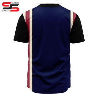 Chemise de sport à manches courtes imprimée personnalisée chemise de sport à boutons maillot de baseball au prix de gros bon marché - Product Image 4