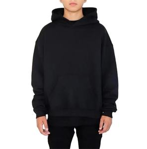 Vente chaude hommes sweats à capuche poids lourd Boxy fit unisexe surdimensionné lourd épais polaire coton tricoté sweats à capuche hommes - Product Image 2